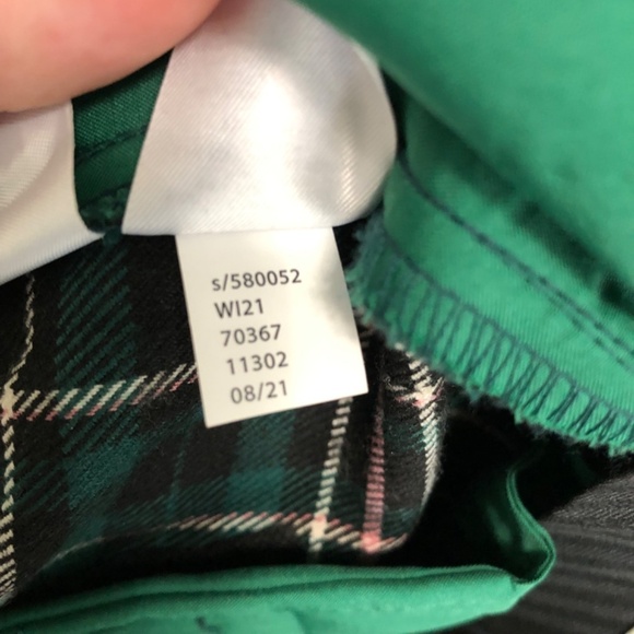 Ann Taylor Green Pink Plaid High Waist Ankle Pants 0 Petite - Picture 9 of 15